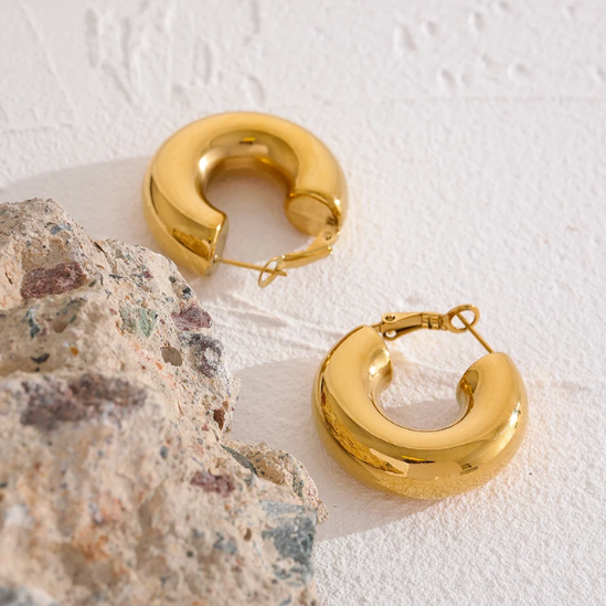 Boldly Beautiful Hoops - 18K Gold Plated Hoop Earrings for Women | ENNVY