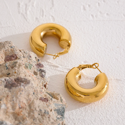 Boldly Beautiful Hoops - 18K Gold Plated Hoop Earrings for Women | ENNVY