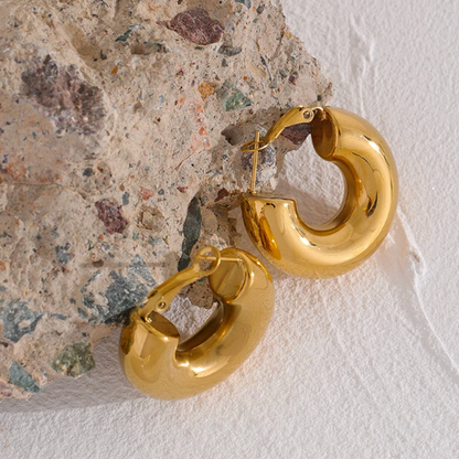 Boldly Beautiful Hoops - 18K Gold Plated Hoop Earrings for Women | ENNVY