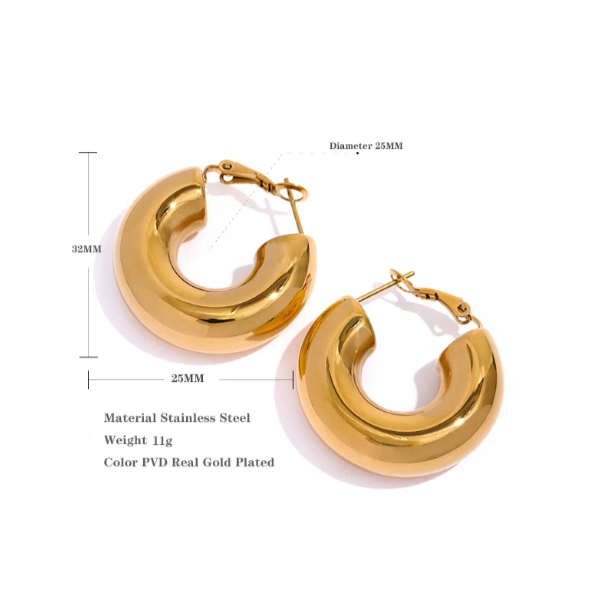 Boldly Beautiful Hoops - 18K Gold Plated Hoop Earrings for Women | ENNVY