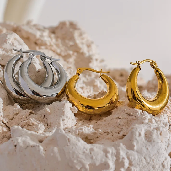 Daily Luxe Hoops - 18K Gold Plated Hoop Earrings for Women | ENNVY