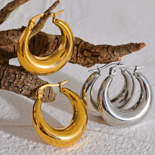 Daily Luxe Hoops - 18K Gold Plated Hoop Earrings for Women | ENNVY