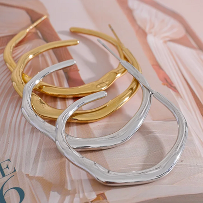 Forget-Me-Not Hoops - 18K Gold Plated Hoop Earrings for Women | ENNVY