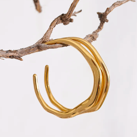Forget-Me-Not Hoops - 18K Gold Plated Hoop Earrings for Women | ENNVY