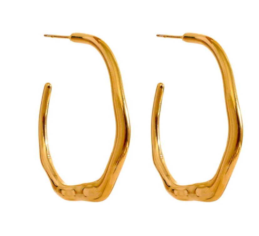 Forget-Me-Not Hoops - 18K Gold Plated Hoop Earrings for Women | ENNVY