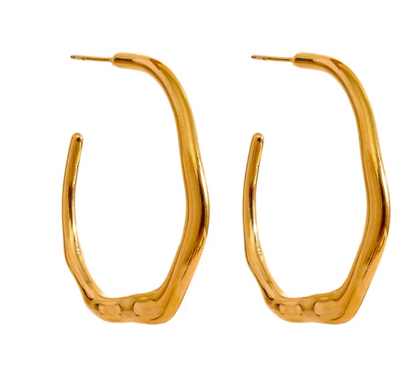 Forget-Me-Not Hoops - 18K Gold Plated Hoop Earrings for Women | ENNVY
