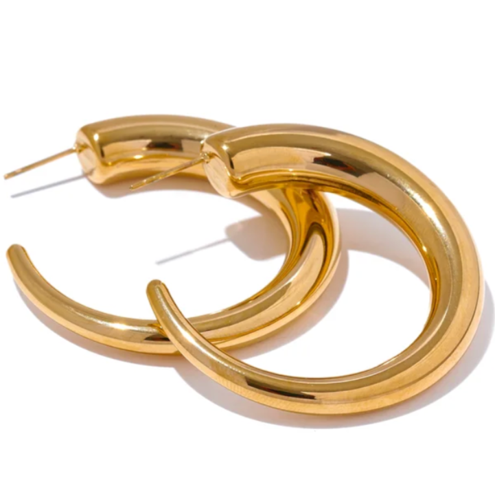 Defined Hoops - 18K Gold Plated Hoop Earrings for Women | ENNVY