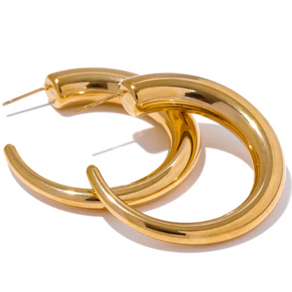 Defined Hoops - 18K Gold Plated Hoop Earrings for Women | ENNVY