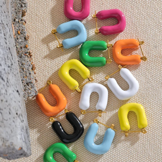 Color Me Her Hoops - 18K Gold Plated Hoop Earrings for Women | ENNVY
