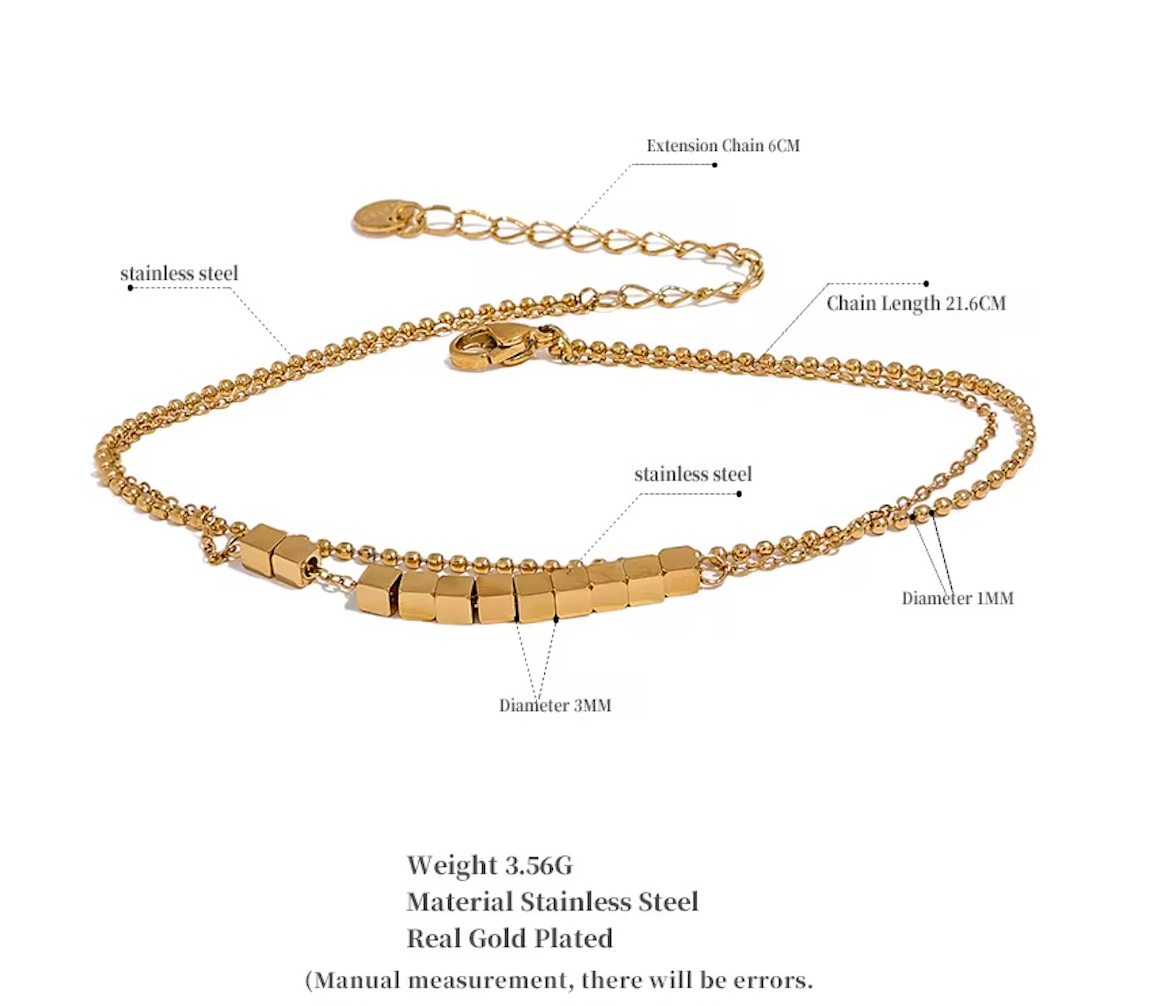 In Her Element Anklet - 18K Gold Plated Gold Anklet for Women | ENNVY